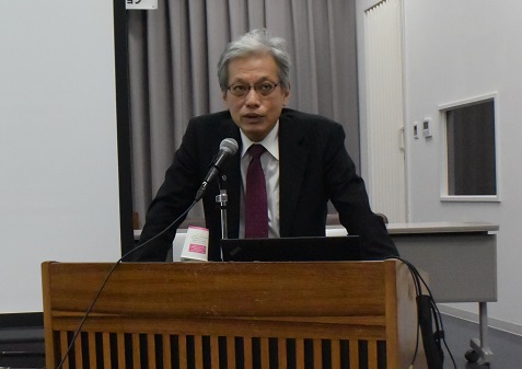「野党の統一を」と熱く語る山口二郎法政大学教授